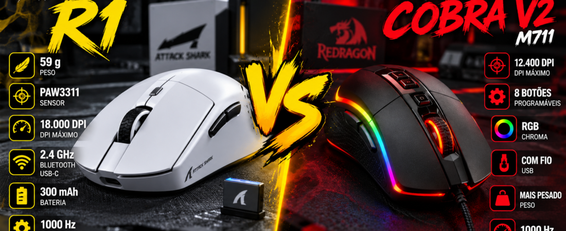 Attack Shark R1 vs Redragon Cobra V2